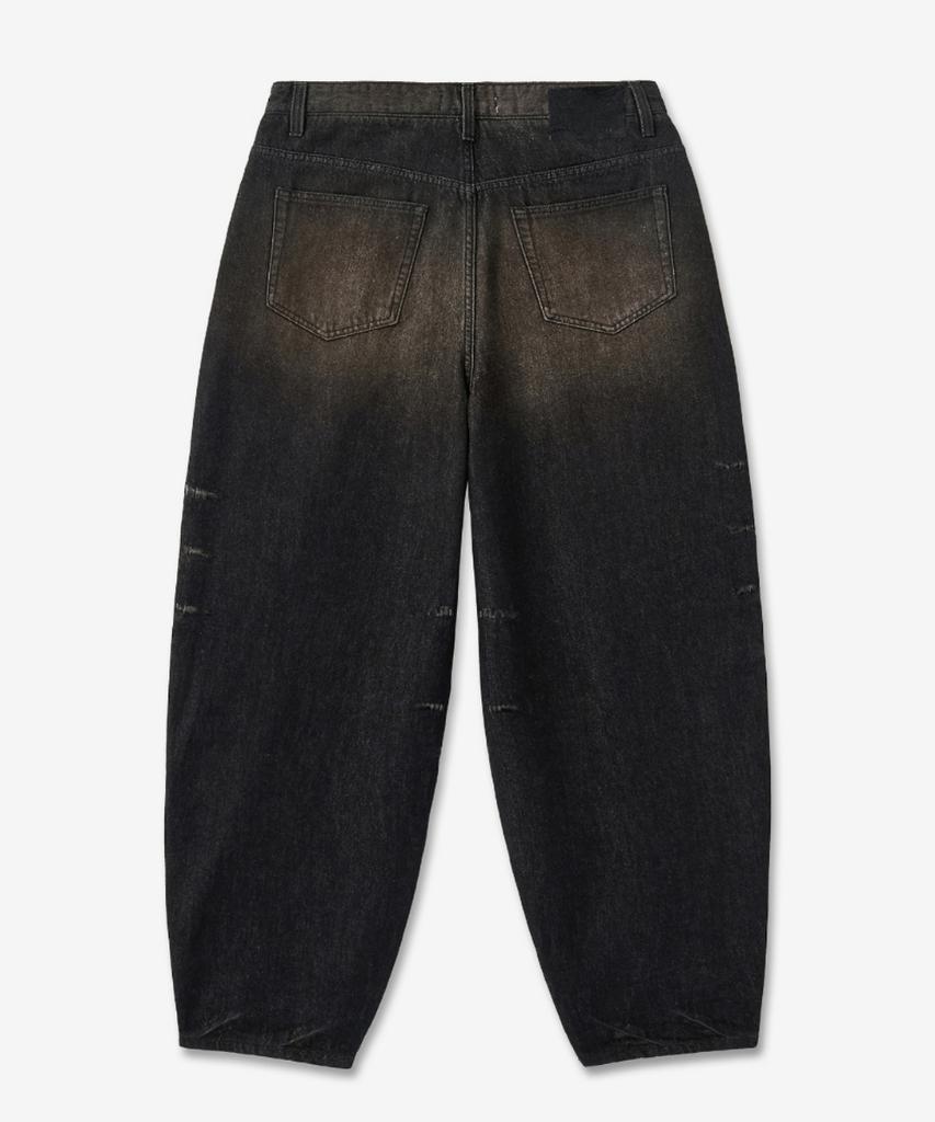 MINAV Deep Wide Balloon Denim Pants [Black]