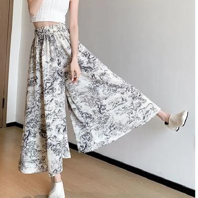 Широкие брюки Ink Leg женские летние тонкие повседневные брюки с высокой талией