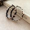 Серьги-пусеты Silver Needle Leopard Resin Geo Round, в стиле ретро Myer, нишевый дизайн для женщин