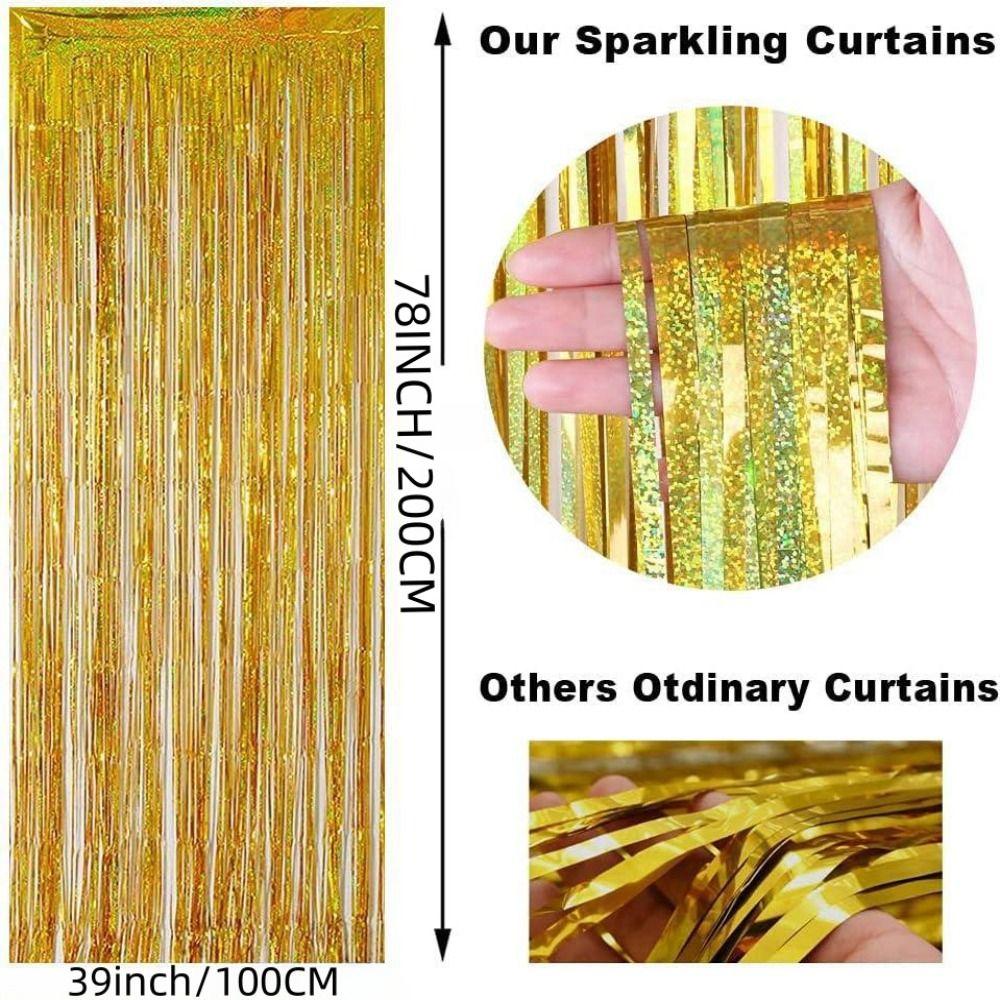 Glitter Tassel Curtain Shimmer Backdrop Decorations  for Baby Shower Birthday Wedding Party