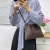 Cowhide Women's Bag Woven Dumpling Bag Genuine Leather Underarm Bag Cloud Bag Fashion All-in-one Crossbody Bag