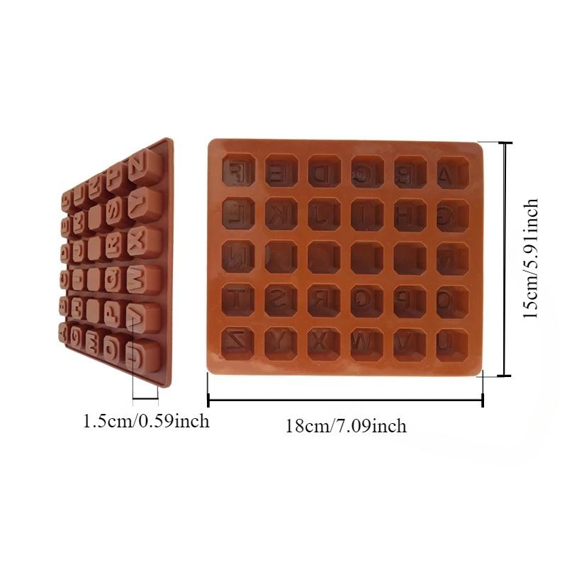 26 English Letters + 4 White Board Silicone Mold Ice Cube Chocolate Mould Cake Decoration DIY Gadgets Kitchen Bar Accessories