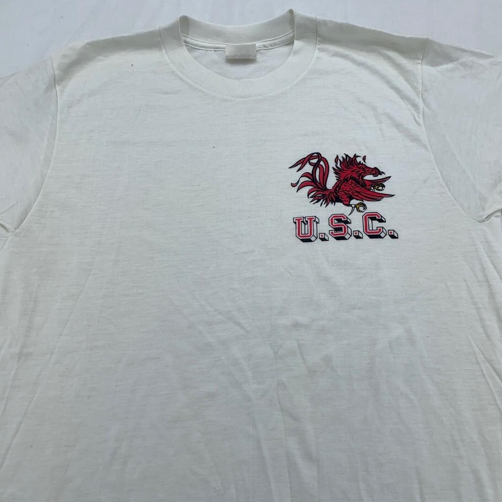 vintage 70s UNIVERSITY OF SOUTH CAROLINA GAMECOCKS T-Shirt SMALL ncaa soft cocks