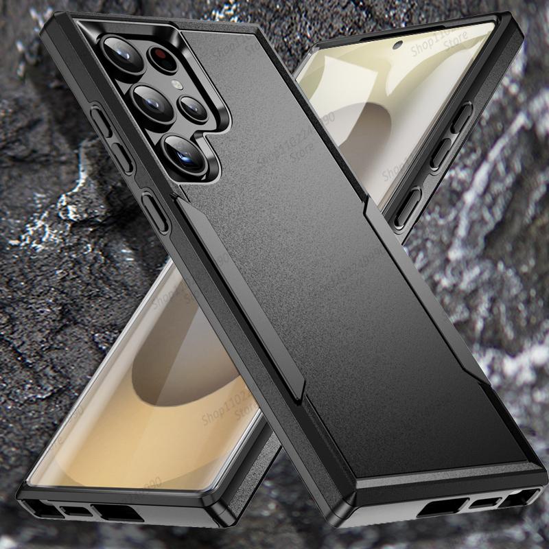 Military Armor Shockproof Case For Samsung S26 Ultra S25 Plus S24 S23 S22 S21 FE PC+TPU Dual Layer Strong Protection Back Cover