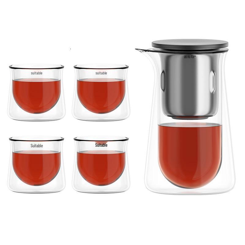 Magnetic Floating Cup with One-Button Tea Water Separator – Press-Type Lazy Person Tea Infuser