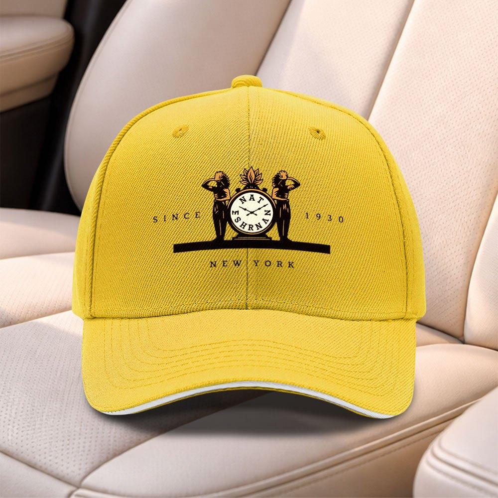 Nat Sanan Clock Pattern Baseball Cap Adjustable Duckbill Hat For Men Women Daily Commuting Sports Fishing