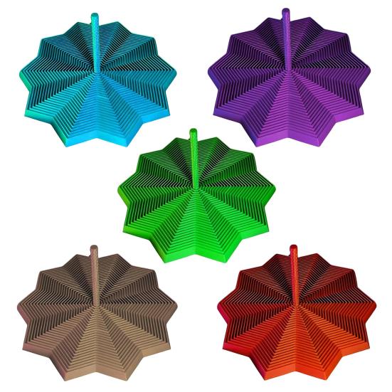 1/3 шт. 3D-печать Расширяющаяся Фиджет-звезда Расширяемый Фрактальный Шестиугольник с Ручкой Снятие Стресса Тревоги Сотовая Вращающаяся Спиральная Звезда Сенсорная Игрушка