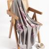 New Retro Scarf Women's Winter Imitation Cashmere Scarf Warm Flower Shawl Cold Scarf