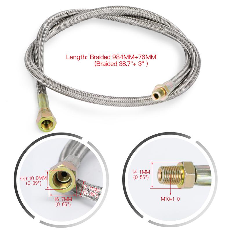 PQY - T3 T4 T3/T4 T70 T66 TO4E Turbo Oil Feed Line Oil Return Line Oil Drain Line Kit blue and red PQY-TOL21