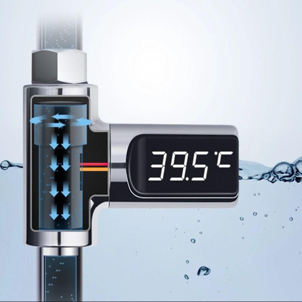 Hot Tub Water Temperature Monitor Self-powered Shower Faucets Bathing Temperature Meter Household