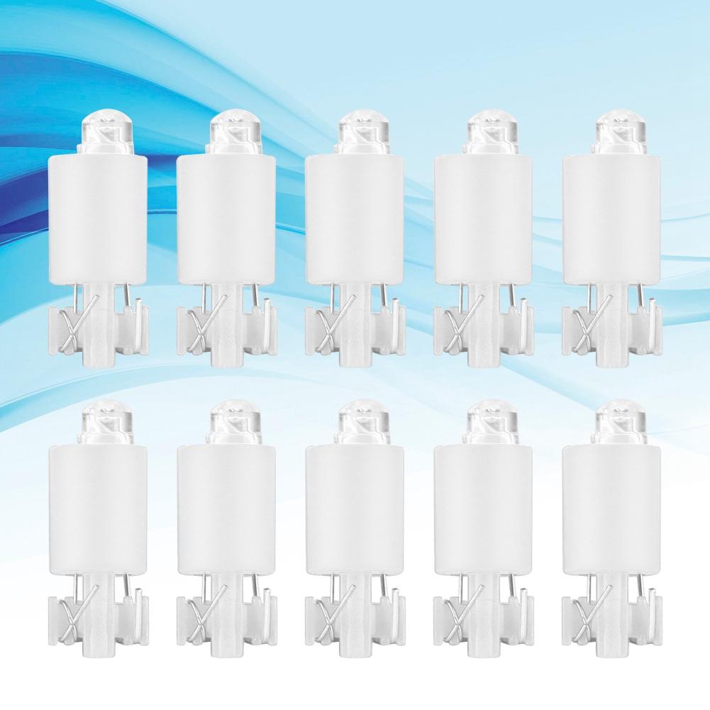 10PCS Arcade Video Game Button Switch Button LED Light Lamp Accessories(White)