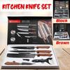 Kitchen Knife Set 6-piece Forged Scissors and Ceramic Paring Knife Chef's Slicing Knife Paring Knife