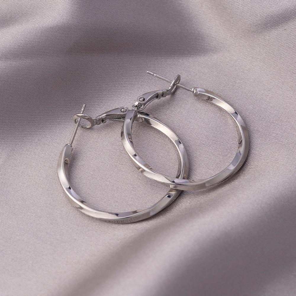 Элегантные серьги с иглами из серебра 925 пробы: Универсальные французские серьги-кольца из меди в нескольких стилях для изысканного образа