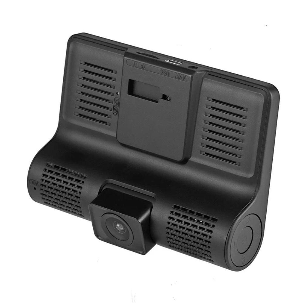 Wide Angle HD Driving Recorder Three Lenses Car Charge Reversing Camera Auto
