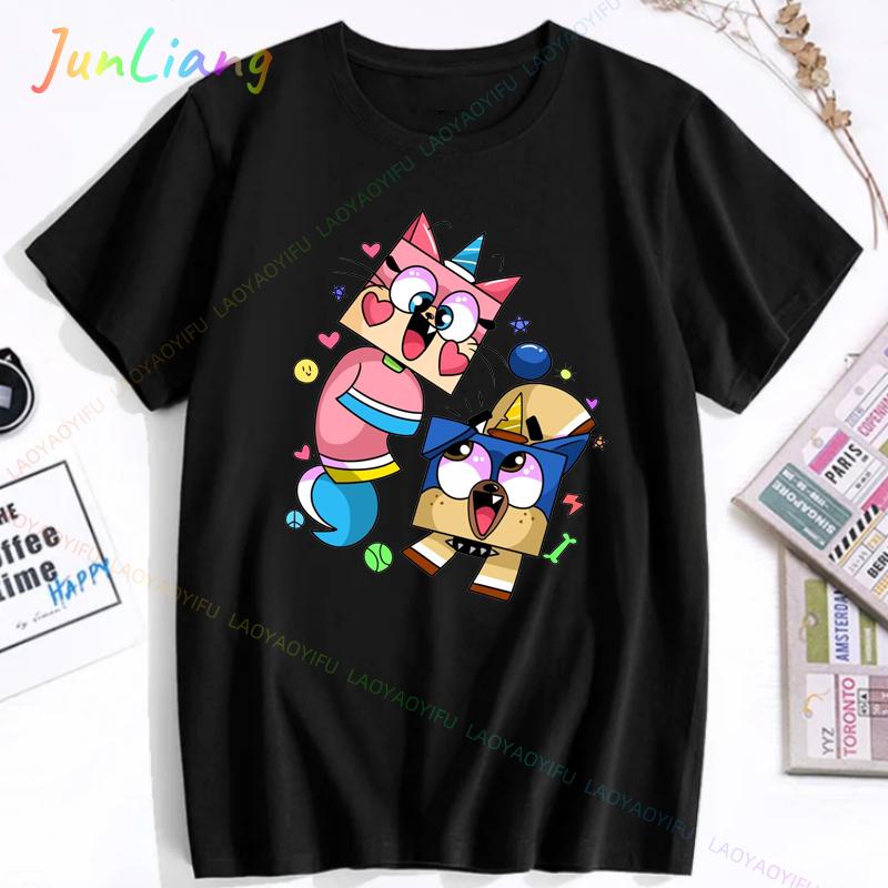 Unikitty Кошка UniKitty Так Волшебно Фильм Мультфильм Футболка Милая Забавная Футболка Мужская Женская С Коротким Рукавом Подарок для Пары Футболка