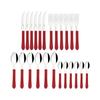 TRAMONTINA Rehme Tableware Set of Dishwasher Lightweight Stainless Steel Perfect for Outdoor and Home Made In Product Number TRAMONTINA 24, Red, Safe,