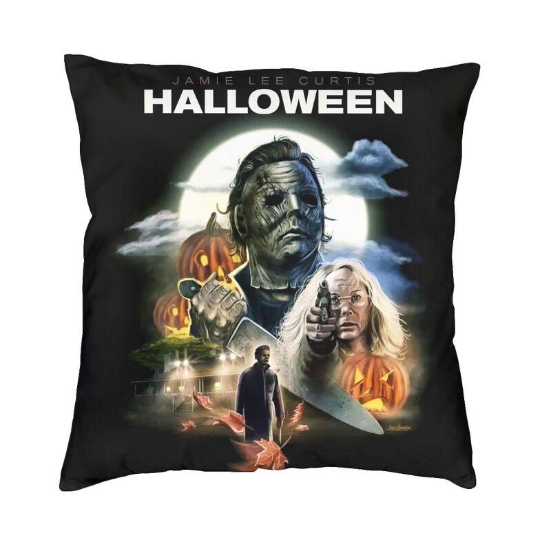 Stripes And Bats Nordic Throw Pillow Cover Home Decor Goth Occult Witch Halloween Chair Cushion xcm Decorative Cushions