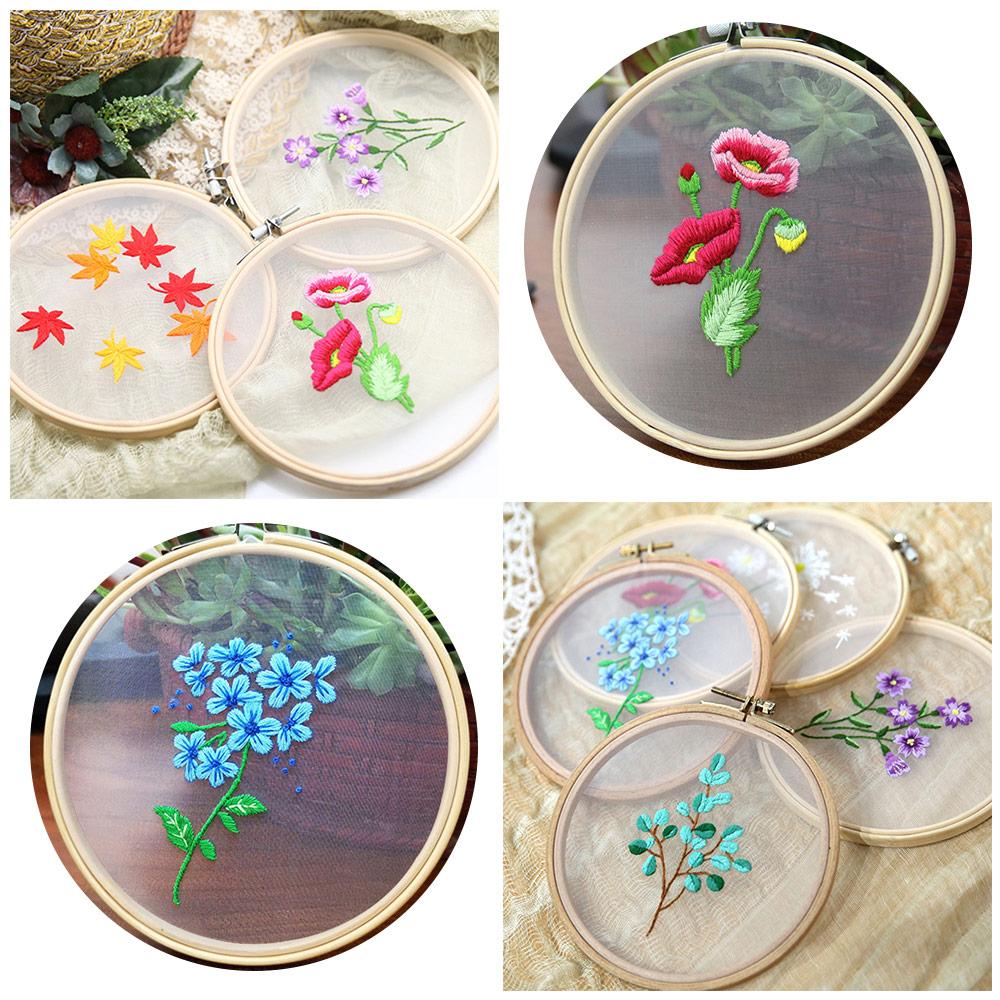 Нить Орнамент Швейные аксессуары Набор для вышивки крестом Пяльцы для вышивания Игла Дырокол Цветочная вышивка