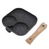 3 In 1 Breakfast Pan Prevents Stick Heat Resistant Divided Grill Frying Pan for Gas Stove Induction