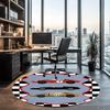 Car Printed Round Rug Carpet Chair Rug Area Rug Entryway Doormats,for Office Chair Living Room Bedroom Kitchen Room.