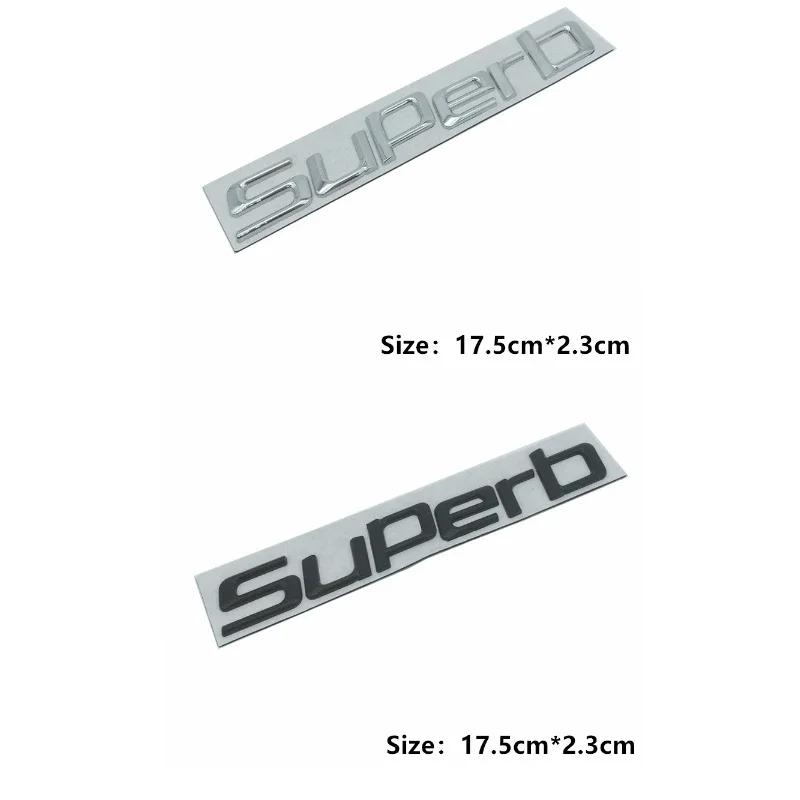 JBIW9 Car Rear Trunk Emblem Stickers Side Badge Accessories for Skoda 4x4 Logo Octavia A7 Tour RS Rapid Kodiaq Superb Kamiq Yeti Karoq