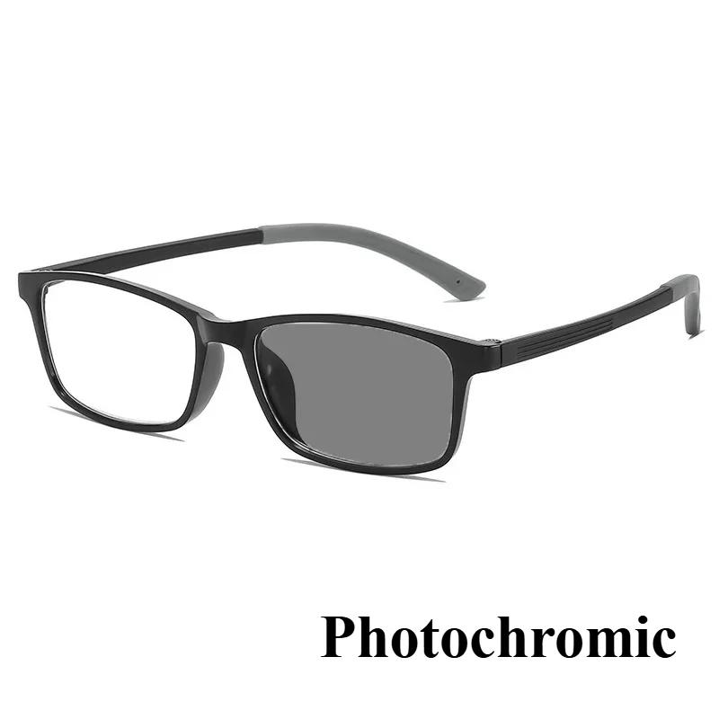 Ультралегкие мультифокальные очки для пресбиопии, классическая квадратная оправа, очки для пресбиопии с защитой от синего света, спортивные нескользящие очки