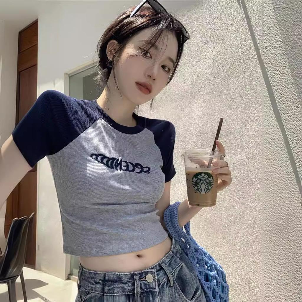 Тонкая летняя женская футболка Top Spice Girls с коротким рукавом