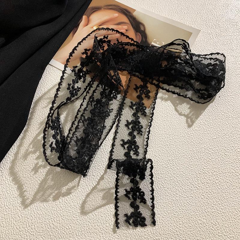 Корейский многофункциональный шарф в горошек, галстук, повязка для волос, аксессуар