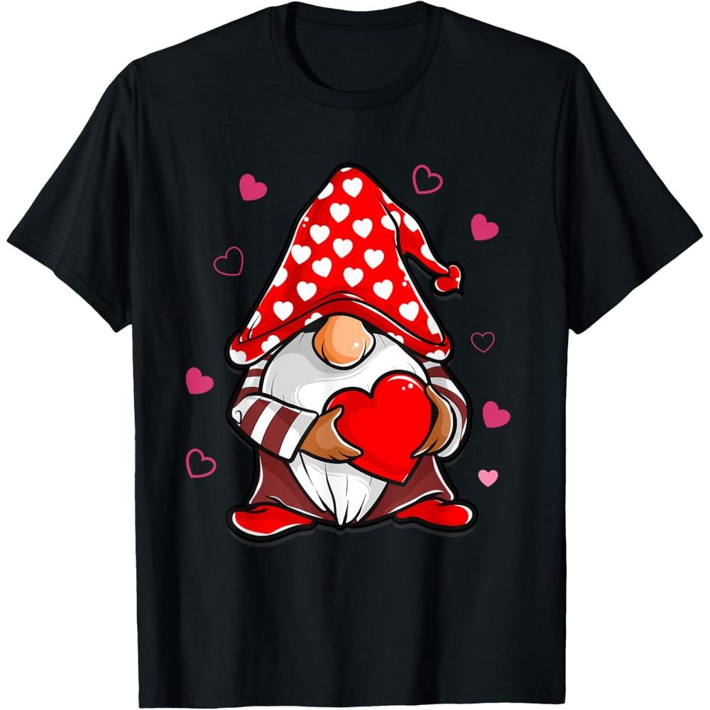 Valentine's Day Gnome Love Holding Red Heart T-Shirt