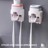 Toothbrush Holder Wall Mounted No Drilling Automatic Toothpaste Dispenser Slot Easy Install Space Saving Home Adult Gift