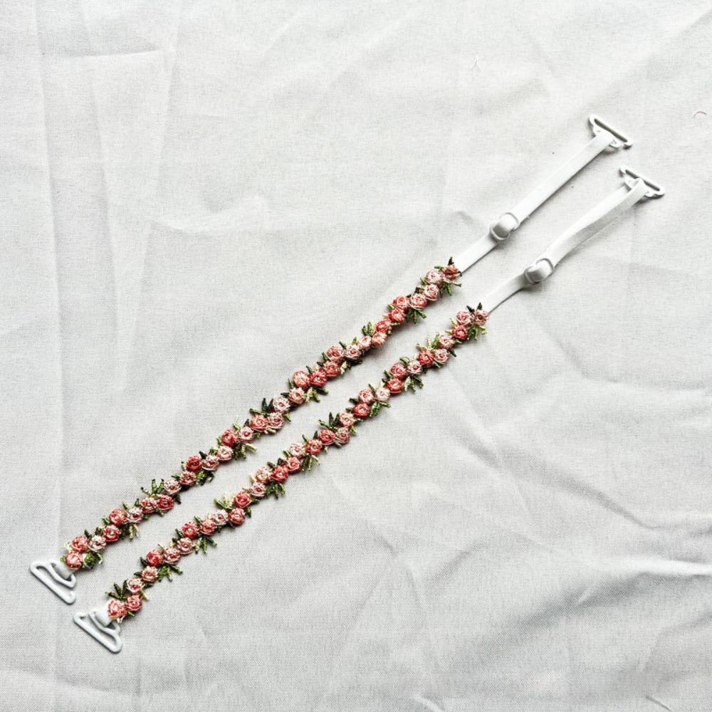 Lace Floral Bra Straps Polyester Bra Straps Replacement New Floral Shoulder Belts