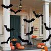 Chauves-souris Suspendues Halloween - AIMOONSA - Lot De 12 - 3 Modèles - Yeux Phosphorescents En 3 Couleurs