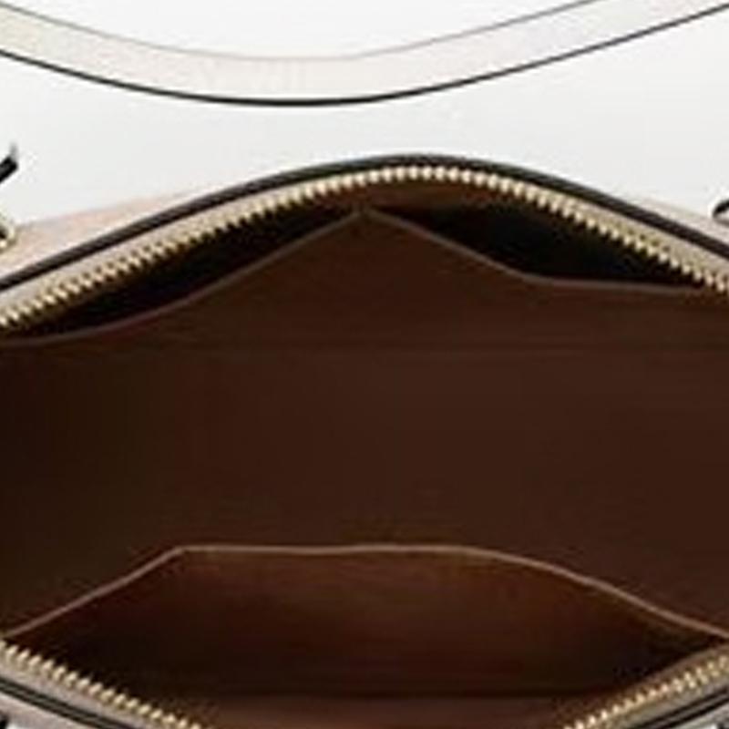 Coach Fiona 24 Сумка-тоут с принтом бренда и металлическим логотипом Сумка для покупок Сумка через плечо Женская сумка-тоут Песочно-желтый Меловой-белый CBT18-IMXDM