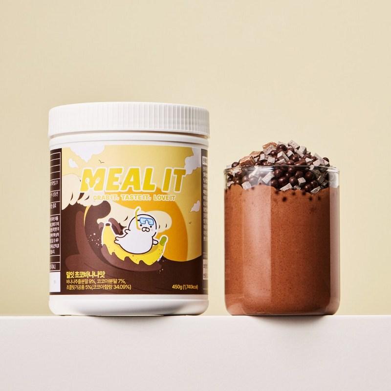 Meal It Заменитель пищи Протеиновый коктейль Шоколад-Банан, 450г, 1 штука