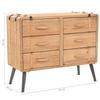 Solid Wood Drawer Chest Pine 91 x 35 x 73 cm