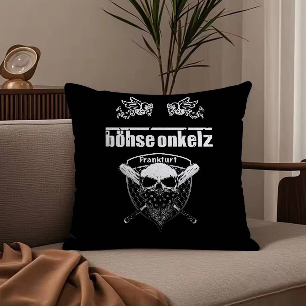 Rock B-Bohse o-Onkelz Наволочка Противопылевой клещ Наволочка Невидимая молния шелковистый короткий плюш Чехол на подушку для дивана