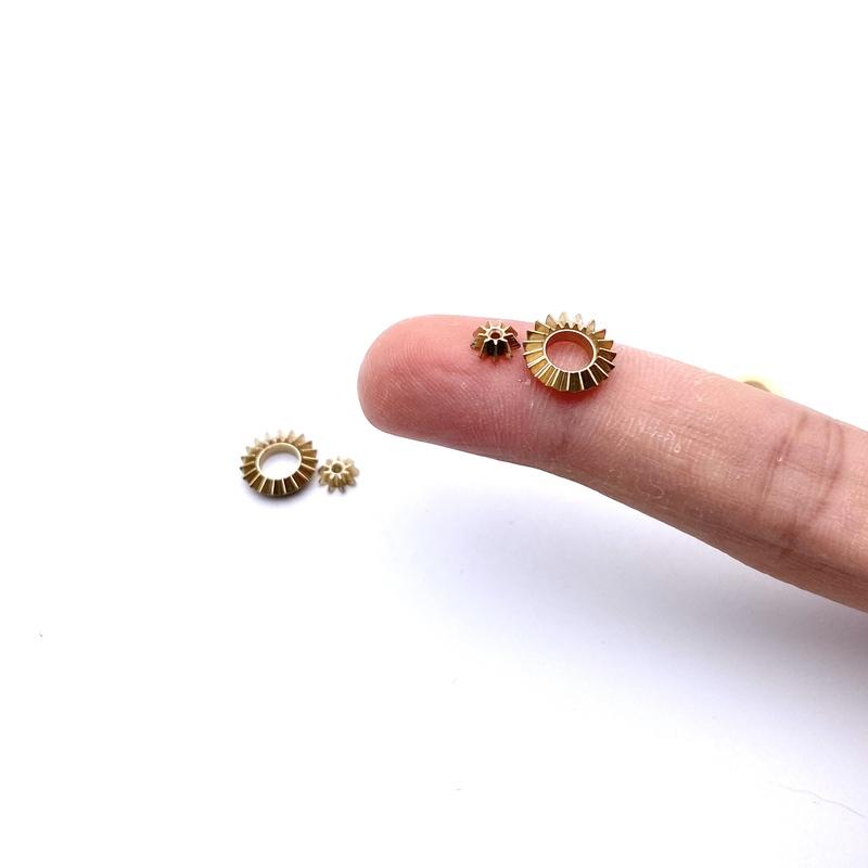 1set 0.5M 9T 19T 90-Degree Reduction Drive DIY Micro Model Car Precision Brass Bevel Gear