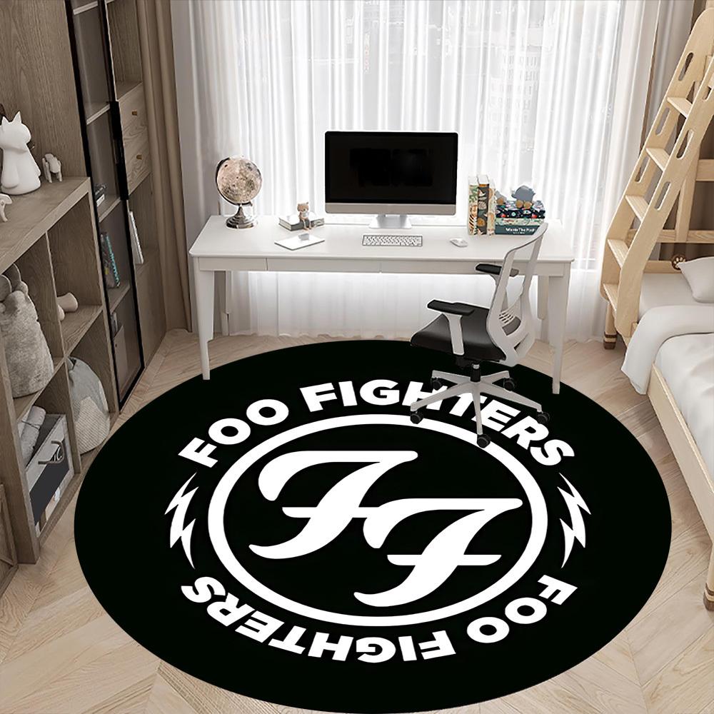 1pc Foo Fighters Band Chair Carpet for Office Non Slip, Lightweight, Machine Washable Rug for Office Holiday Decor