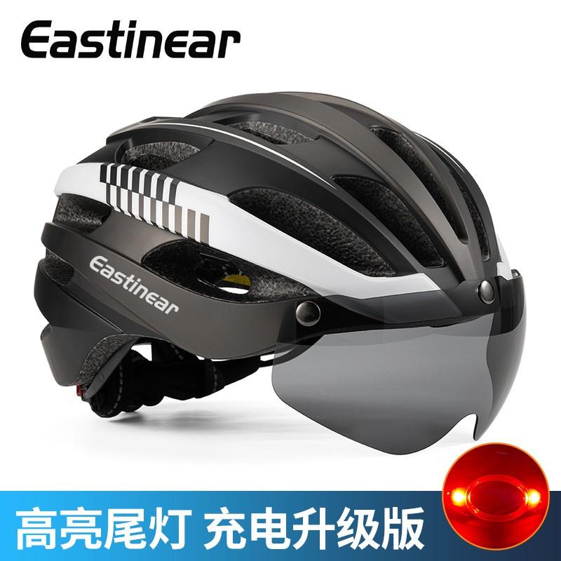 Magnetic Snap-on Visor Integrated Cycling Helmet Adults Half Shell Bike With USB Charging Taillight PCEPS All Season