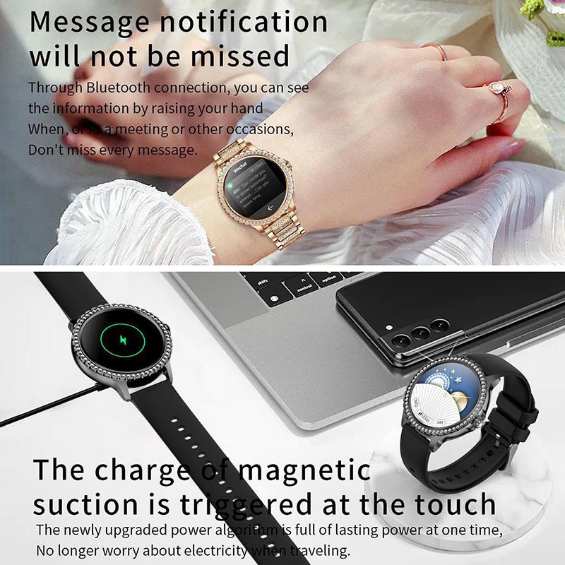 SCIONE Новые модные женские умные часы Bluetooth Call AI Voice Assistant Health Monitoring Life водонепроницаемые спортивные часы