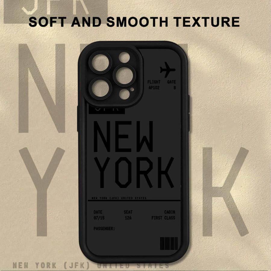 Мягкий чехол для телефона Fly To New York для iPhone 13 12 11 Pro Max XR XS Max 16e 15 16 14 Plus 17 Air