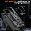For Xiaomi Poco X6 5G Case Compatible with MagSafe Military Protection PC+TPU Kickstand Phone Cover