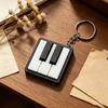 Мини-брелок для ключей в виде пианино, кликер для клавиш пианино, игральное пианино на кончиках пальцев, игрушка для снятия стресса с металлическим кольцом, классические черные и белые клавиши для любителей музыки И