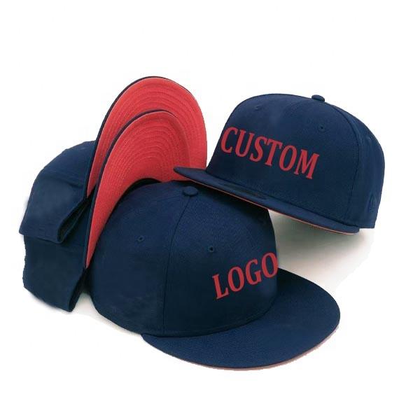 Manufacturers Brans High Quality Polyester Blank Custom Fitted Snapback Hat Baseball Caps Custom Embroidery logo