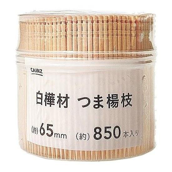 Cainz White Birch Toothpicks 65mm 850 pieces YJ-658 Wood