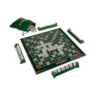 Большая игра Скрабл с вращающейся деревянной доской