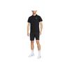 Nike Court Advantage Dri-Fit Реглан Рукав Лого Быстросохнущий Дышащий Теннисное Поло Приталенный Крой Футболка с Коротким Рукавом Мужской Топ Черный Белый FZ6908010