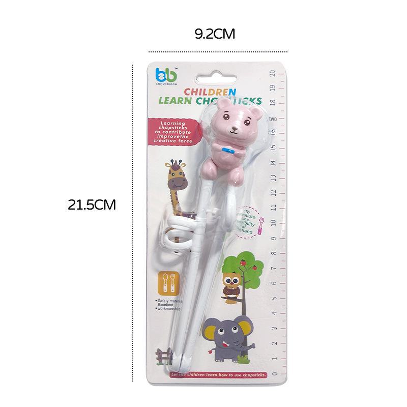 Детский мультяшный обучающий набор палочек для еды и столовых приборов: Ложка, вилка и палочки для еды из нержавеющей стали 304 для младенцев и мам.