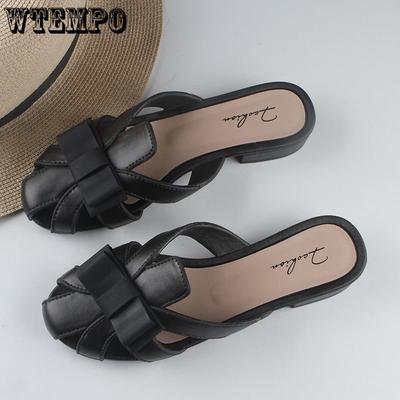 Полутапочки Baotou, женские летние и осенние верхняя одежда, новые сандалии Lazy Muller, туфли на толстом каблуке, туфли на полуподдерживающей платформе