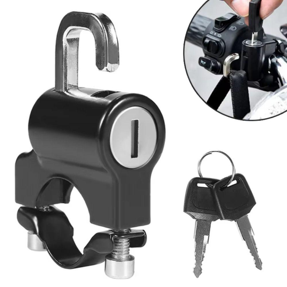 Security Motorcycle Helmet Lock Universal Metal Handlebar Lock Anti-theft Lock Bicycle